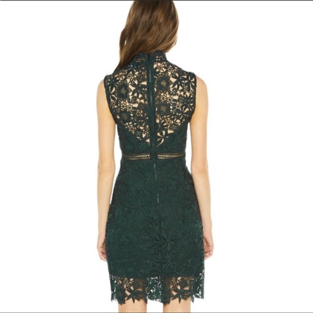 Bardot Paris Lace Dress Forest Green Size‎ 6.